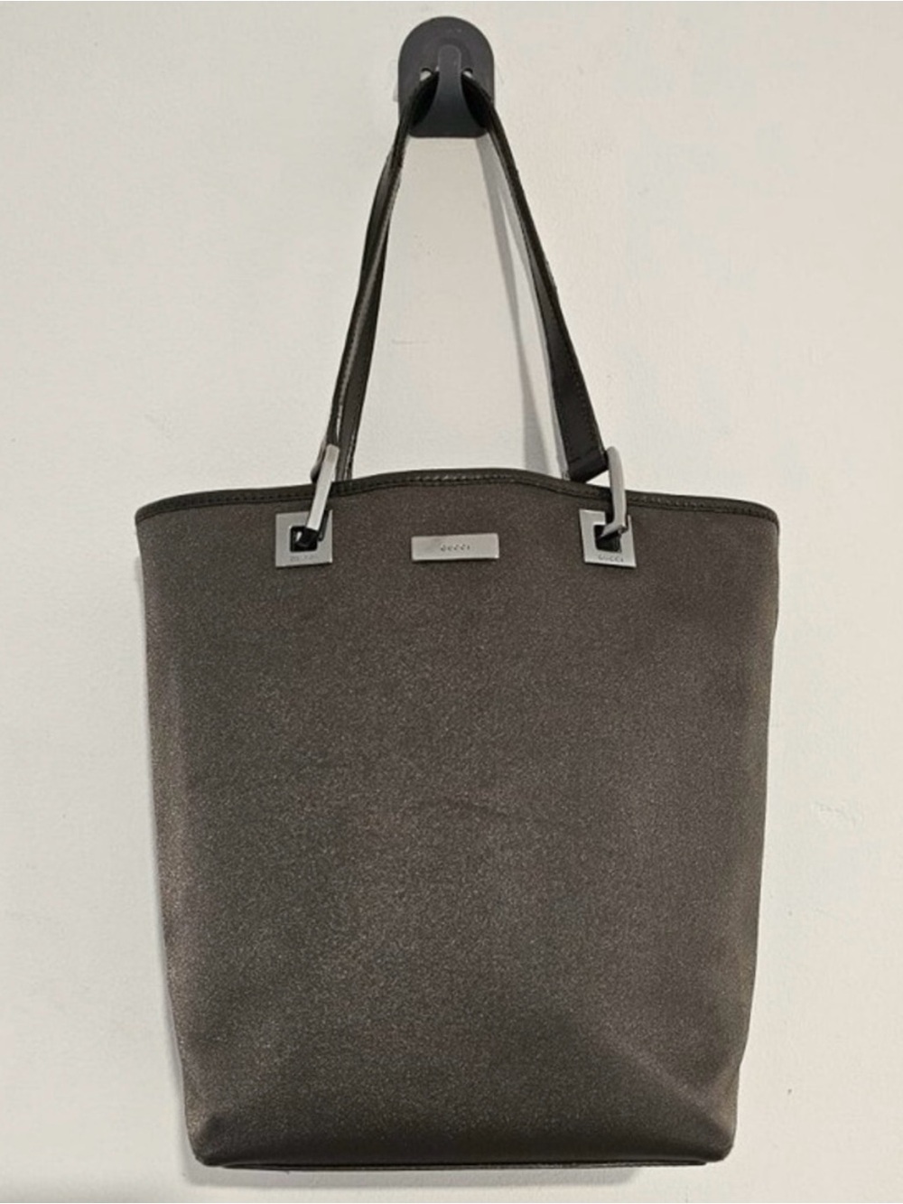 NEW GUCCI RARE Tom Ford Era Vintage Satin Tote Bag Brown Pristine w/ Dust Bag